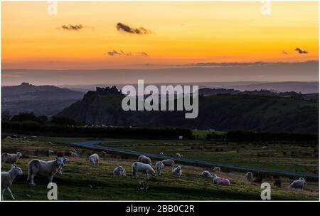 Careg Cennen Castle Stockfoto