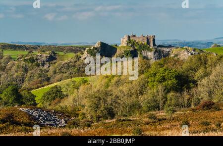 Careg Cennen Castle Stockfoto