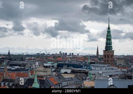 Panoramablick auf Kopenhagen, Dänemark, Europa Stockfoto