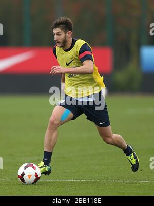 Englands Adam Lallana während des Trainings Stockfoto