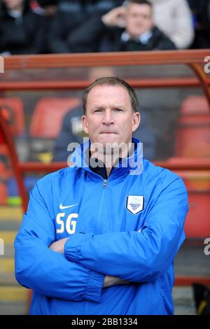 Manager Simon Grayson, Preston North End. Stockfoto