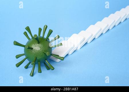 Verbreitung des neuartigen Coronavirus SARS-COV-2 und Pandemie Covid-19 Stockfoto