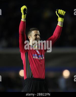 Birmingham City-Keeper Colin Doyle feiert das Ausgleichsziel gegen Stoke City Stockfoto