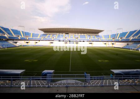 Ein allgemeiner Blick auf das La Rosaleda Stadion, Heimstadion des CF Málaga Stockfoto