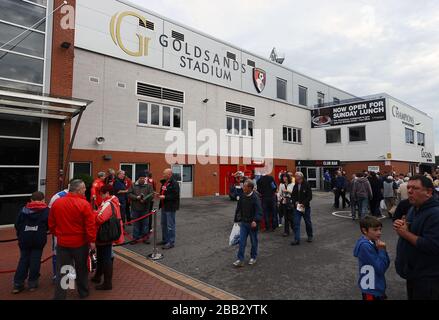 Ein allgemeiner Blick auf das Goldsands Stadium. Stockfoto