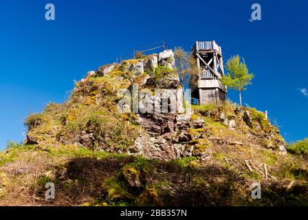 Auf dem Wanderpfad Eifelsteig in der Eifel Stockfoto