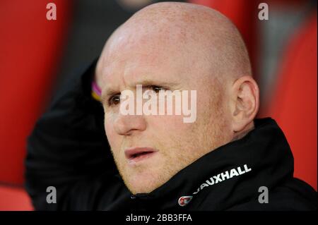 John Hartson, Wales Trainer Stockfoto