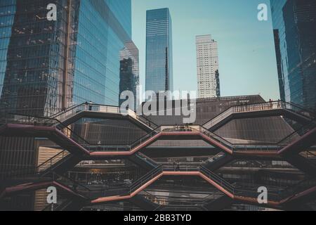 Blick Vom Schiff In Hudson-Werften Stockfoto