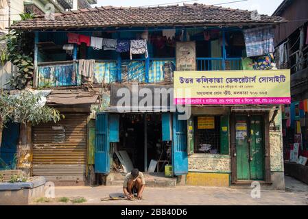 Shop im Stadtzentrum von Kalkutta, Indien Stockfoto