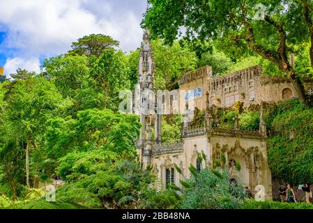 Quinta da Regaleira, eine UNESCO-Stätte in Sintra, Portugal Stockfoto