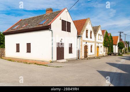 Weinstraße in Hajos, Kalocsa County, Südliche Tiefebene, Ungarn Stockfoto