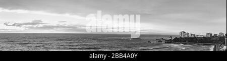 Plages de la Cote de Basques ist mit einem Kilometer der längste Strand von Biarritz zwischen der Villa Belza und dem Strand von Marbella. Stockfoto