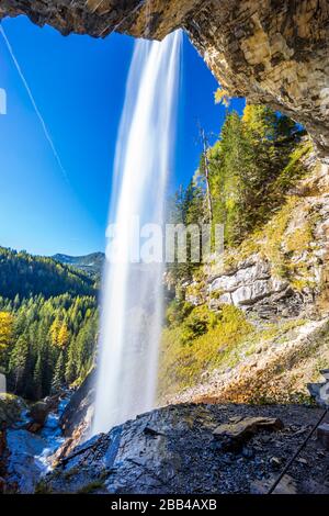 Wasserfall von Johannesburg, Bezirk Sankt Johann im Pongau, Land Salzburg, Österreich Stockfoto