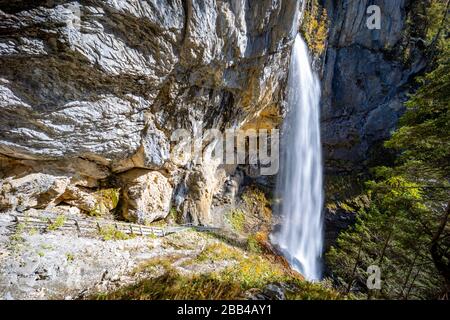 Wasserfall von Johannesburg, Bezirk Sankt Johann im Pongau, Land Salzburg, Österreich Stockfoto