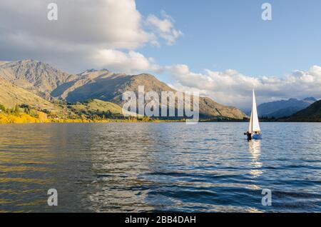 See von Lake Hayes im Wakatipu Basin in Central Otago, Südinsel in Neuseeland Stockfoto