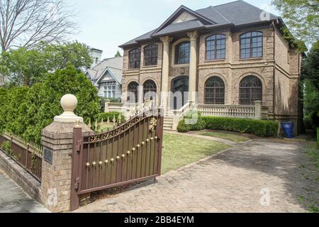 Ein großes Haus im Ansley Park, Atlanta, Georgia, Vereinigte Staaten Stockfoto