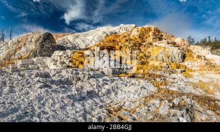 Mammoth Hot Spring im Yellowstone National Park in Wyoming. Stockfoto