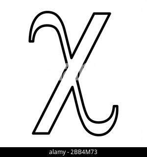 Symbol für den griechischen Buchstaben Chi Stock Vektor