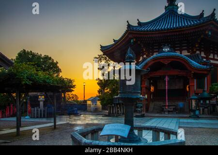 Nara Park (奈良公園, Nara Kōen) ist ein öffentlicher Park in der Stadt Nara, Japan, am Fuße des Mount Wakakusa. Gegründet 1880 Stockfoto