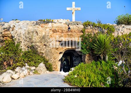 Agia Theklas Höhle in Agia Napa, Zypern Stockfoto