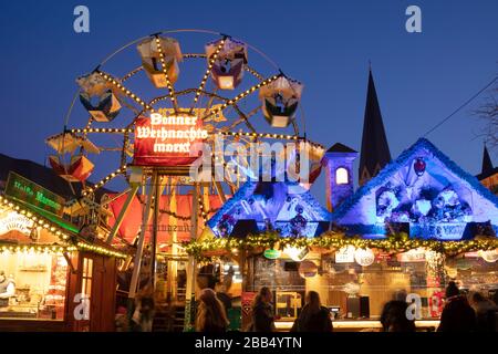 Weihnachtsmarkt, Bonn, Rheinland, Nordrhein-Westfalen, Deutschland, Europa Stockfoto