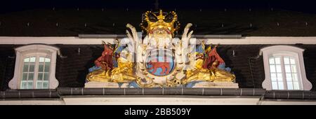 Emblem im alten Rathaus von Bonn, Rheinland, Nordrhein-Westfalen, Deutschland, Europa Stockfoto