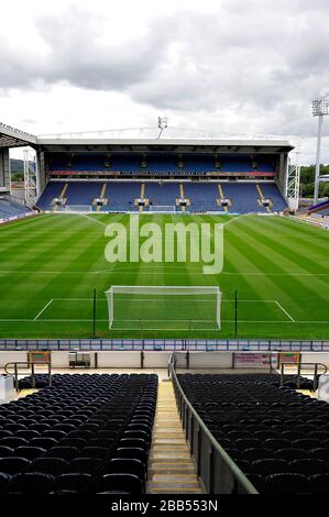 Ein allgemeiner Blick auf den Ewood Park, die Heimat der Blackburn Rovers Stockfoto