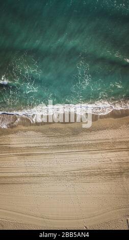 Strand in Málaga, Andalusien, Spanien. Stockfoto