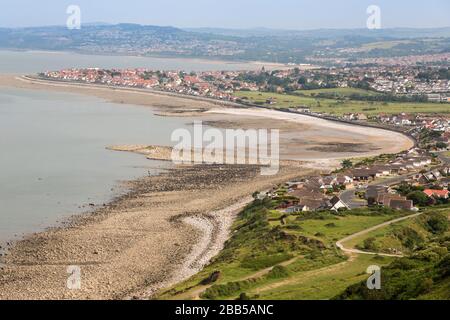 Penrhyn Bay von Little Orme, Conwy, Wales, Großbritannien Stockfoto