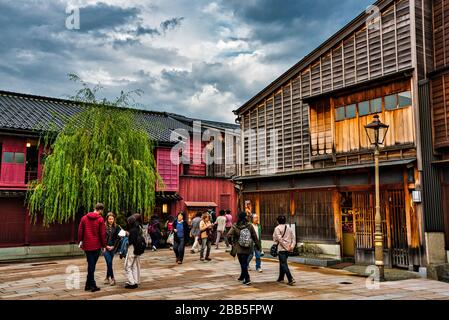 Higashi Chaya Quarter in Kanazawz, Japan. Stockfoto