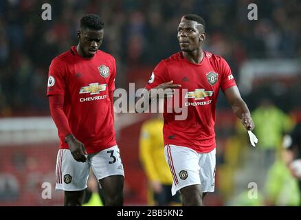 Axel Tuanzebe (links) und Paul Pogba von Manchester United Stockfoto