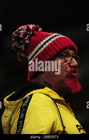 Eine allgemeine Ansicht eines Lüfters in Old Trafford Stockfoto