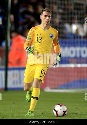 England U20-Torhüter Thomas McGill Stockfoto