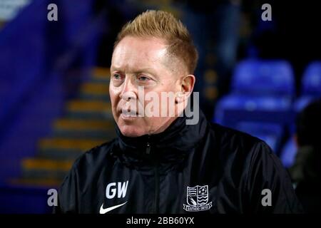 Southend United Hausmeister Gary Waddock Stockfoto