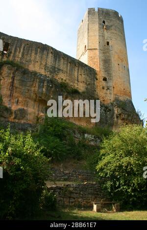 Chateau de Gavaudun Stockfoto