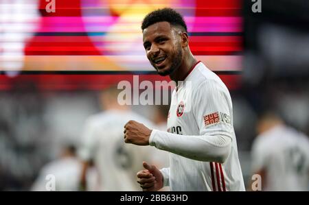 Sheffield Unitys Lys Mousset feiert mit Fans in Vollzeit Stockfoto