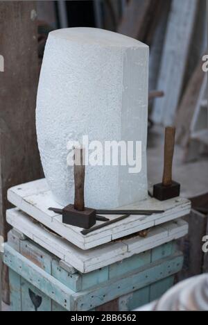 Studio Workshop Tools & Works im Barbara Hepworth Museum & Sculpture Garden, Barnoon Hill, Saint Ives TR26 1AD Stockfoto