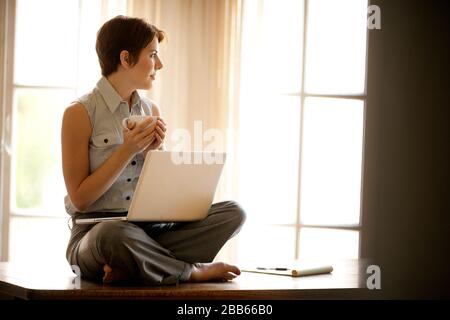 Porträt eines lächelnden Geschäftsmann. Stockfoto