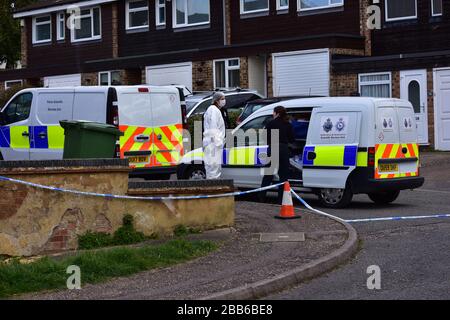 Murder Investigation House Fire Hemel Hempstead Hertfordshire England Stockfoto