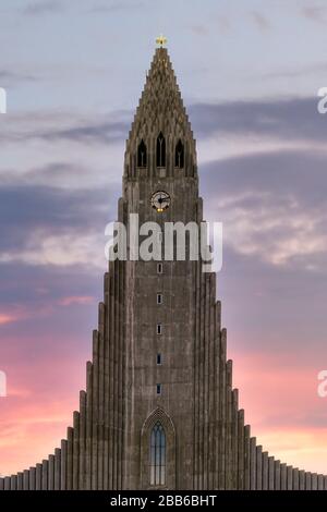 Hallgrimskirkja, Reykjavik, Island Stockfoto