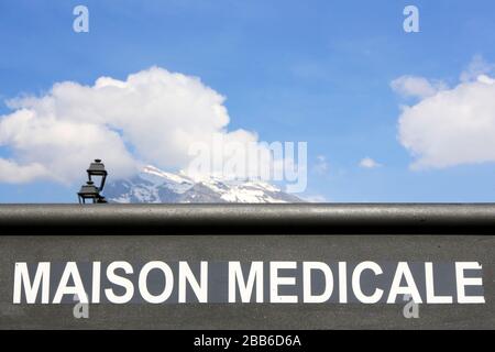 Maison médicale. Saint-Gervais-les-Bains. Savoie. Frankreich. Stockfoto