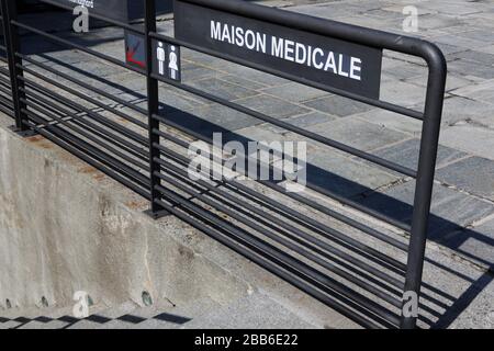 Maison médicale. Saint-Gervais-les-Bains. Savoie. Frankreich. Stockfoto