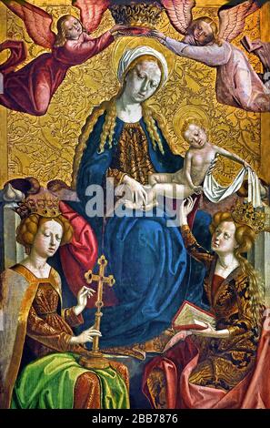 Madonna mit der Heiligen Margaret und der Heiligen Katharina 1500 Michael Pacher Deutsch Deutschland Stockfoto