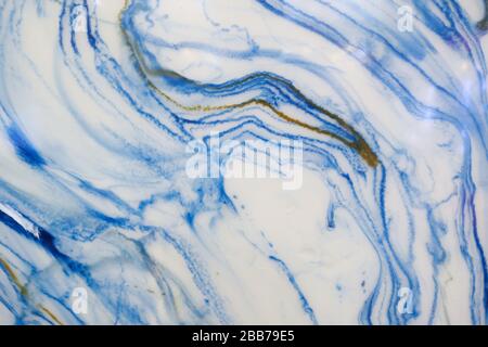 Nahaufnahme des blauen Farbhintergrunds für Werbung Stockfoto