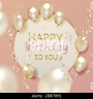 Abstrakter Vektor Für Hintergrundkarten Zum Happy Birthday Stock Vektor