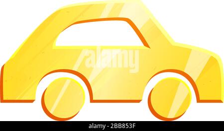 Autold-Symbol auf weißem Hintergrund isoliert. Auto-Metall-Logo für mobiles App-Design. Einfaches Piktogramm fahren. Transportgrafisches Element für Vektorschnittstelle. Stock Vektor