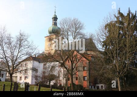 Blick auf die Altstadt der Gemeinde Illingen im Saarland Stockfoto