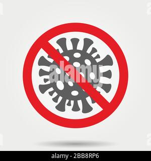 Symbol COVID-19 stoppen Stock Vektor