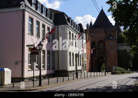 Obertor in der historischen Altstadt, Neuss, Nordrhein-Westfalen, Deutschland Stockfoto