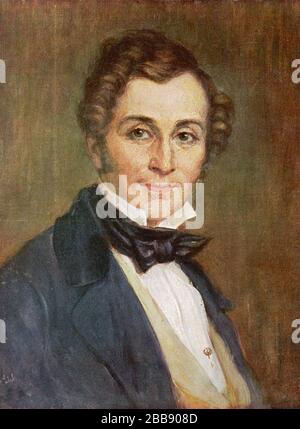 GUSTAV ALBERT LORTZING (1801-1851) Deutscher Komponist, Schauspieler und Sänger im Jahr 1845 Stockfoto